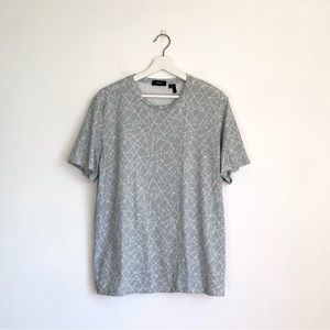 Theory Geometric Dot Clean Tee Halftone Jersey Size XL